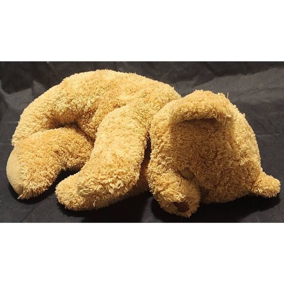 Kein Spielzeug Sleeping Plush bear stuffie brown tan 12" SOFT - Picture 1 of 6